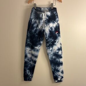 Fila Kids Tie-Dye Joggers - Black and White